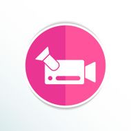 icon video camera isolated footage square camcorder N6