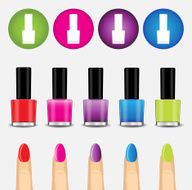 Color nail polish and icon