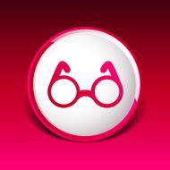 Vector Round Glasses Icon Symbol vision specs decoration N4