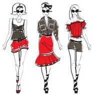 Three elegant women N25