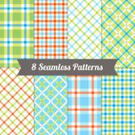 Set of Seamless Gingham Patterns N2