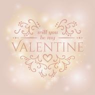 Love You Text on Blurred background with floral ornament Valentines N11