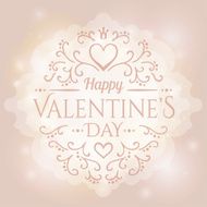 Love You Text on Blurred background with floral ornament Valentines N12