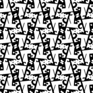 Black and white seamless pattern N42