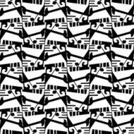 Black and white seamless pattern N45