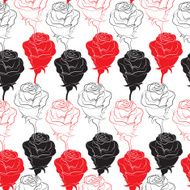 Seamless vector background with roses Vector N3