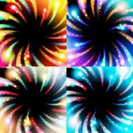 Starry fireworks background with place for text