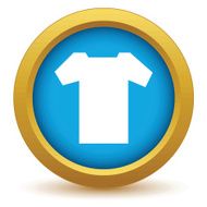 Gold tee shirt icon