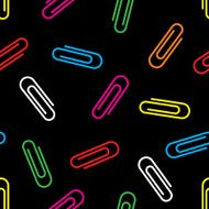 Paper Clip Pattern Colorful