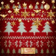 Knitted Christmas background EPS 10 N18