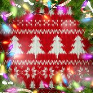 Knitted Christmas background EPS 10 N26