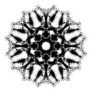 Vector Beautiful Deco Black Mandala N245