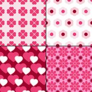 Set of 4 seamless patterns N2