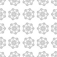 Seamless Contour Floral Pattern