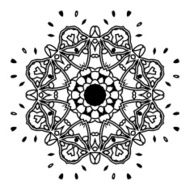 Vector Beautiful Deco Black Mandala N252