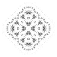 Vector Beautiful Deco Black Mandala N255