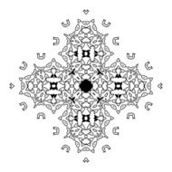 Vector Beautiful Deco Black Mandala N261