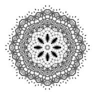 Vector Beautiful Deco Black Mandala N264