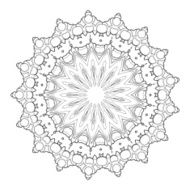 Vector Beautiful Deco Black Mandala N281