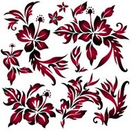Hibiscus flower illustration N10