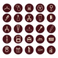 beauty women accessories outline icons
