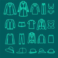 Fashion clothes collection woman cloth and accessoreis