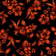 Hibiscus flower pattern N16
