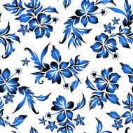 Hibiscus flower pattern N17