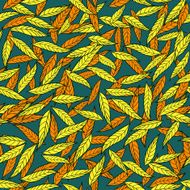 Seamless pattern with autumn leaves N4