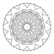 Vector Beautiful Deco Black Mandala N296