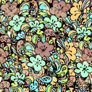 floral pattern green