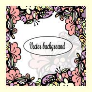 Beautiful floral frame with text