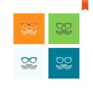 Hipster Mustache Leaves N7