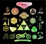 Hipster style elements and icons N8