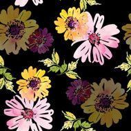 Watercolor flower pattern N18