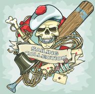 Sailor skull logo design - Sailing Collection