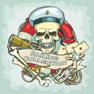 Sailor skull logo design - Sailing Collection N2