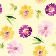 Watercolor flower pattern N19