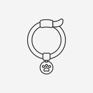 dog chains line icon N6