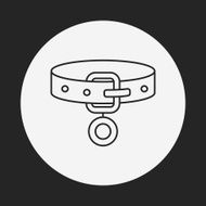 dog chains line icon N9