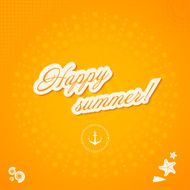 Yellow background Marine life Vector illustration