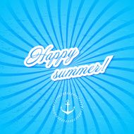 Blue background with anchor Water Vector illustration