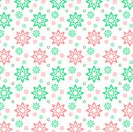 Geometric art pattern flower pink green