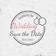 Save the date badges cards and labels for any use
