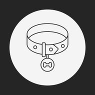 dog chains line icon N12