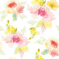 Watercolor flower pattern N23