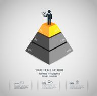 abstract Pyramid type infographic elements vector