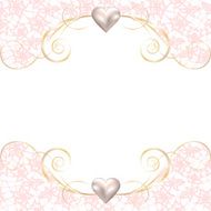 pearl frame on lace background