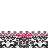 pink bow on lace background