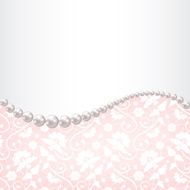 pearl frame on lace background N3